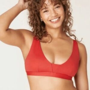 Andie Swim The Tahiti Bikini Top in Chili Pepper Red Size XL NWT!